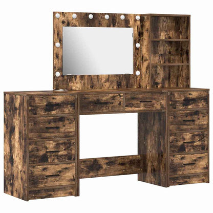 vidaXL Dressing Table 3 pcs Smoked Oak 78.5 x 41 x 135 cm