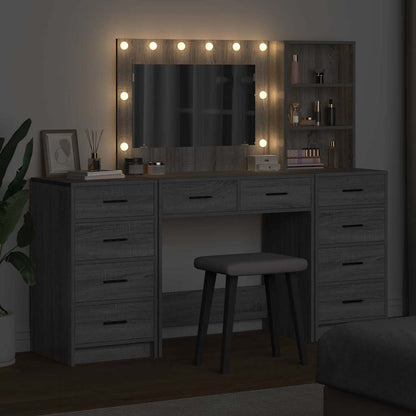 vidaXL Dressing Table 3 pcs Grey Sonoma 78.5 x 41 x 135 cm