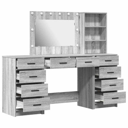 vidaXL Dressing Table 3 pcs Grey Sonoma 78.5 x 41 x 135 cm