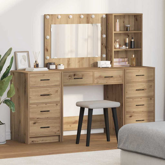 vidaXL Dressing Table 3 pcs Artisan Oak 78.5 x 41 x 135 cm