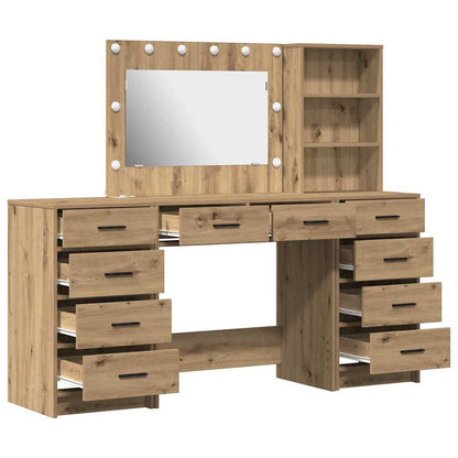vidaXL Dressing Table 3 pcs Artisan Oak 78.5 x 41 x 135 cm
