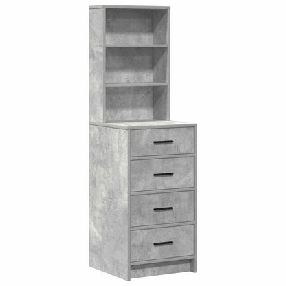 vidaXL Dressing Table 3 pcs Grey 40 x 41 x 135 cm Engineered Wood