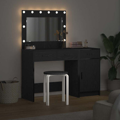 vidaXL Dressing Table 2 pcs Black 40 x 41 x 75 cm Engineered Wood