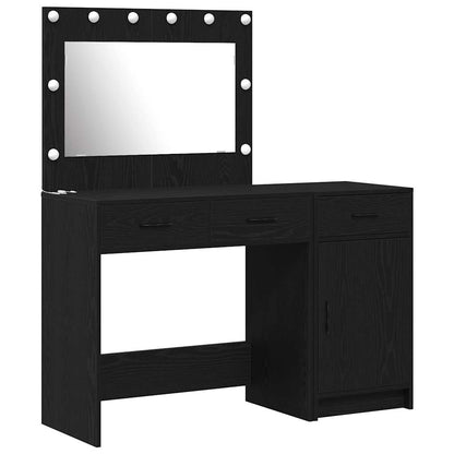 vidaXL Dressing Table 2 pcs Black 40 x 41 x 75 cm Engineered Wood