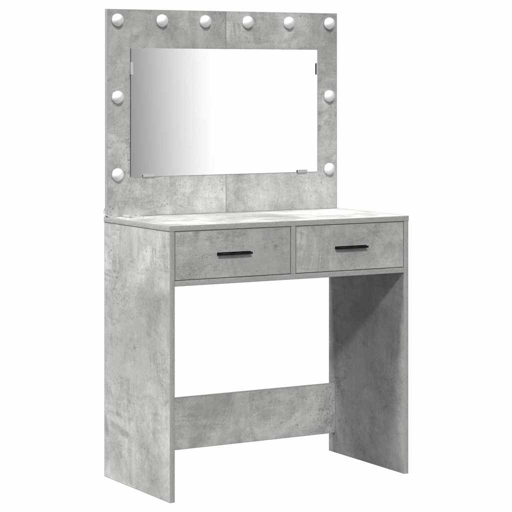vidaXL Dressing Table 2 pcs Grey 40 x 41 x 75 cm Engineered Wood