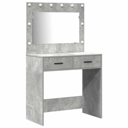 vidaXL Dressing Table 2 pcs Grey 40 x 41 x 75 cm Engineered Wood