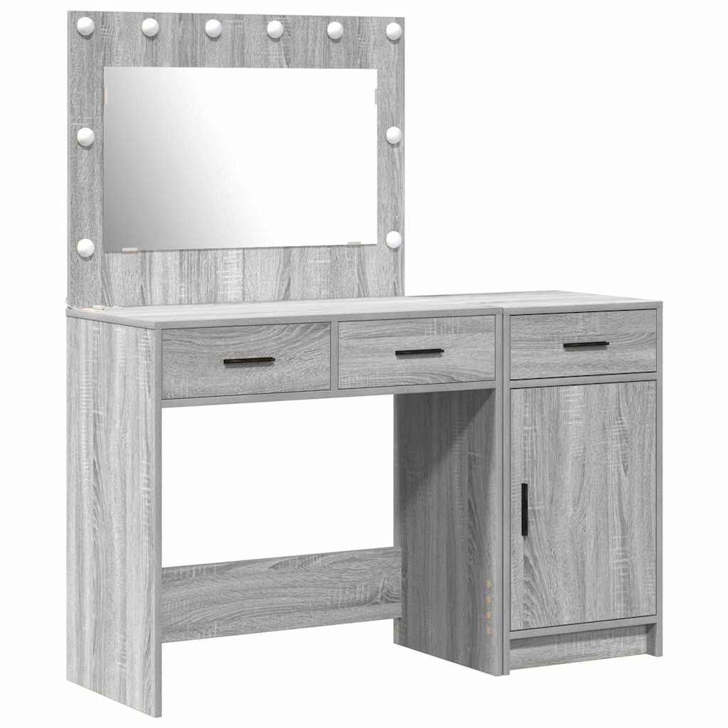 vidaXL Dressing Table 2 pcs Grey 40 x 41 x 75 cm Engineered Wood