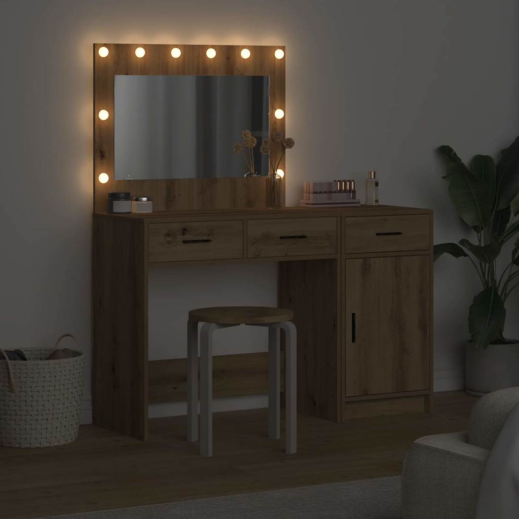 vidaXL Dressing Table 2 pcs Brown 40 x 41 x 75 cm Engineered Wood