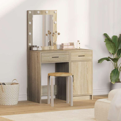 vidaXL Dressing Table 2 pcs Brown 50 x 41 x 135 cm Engineered Wood
