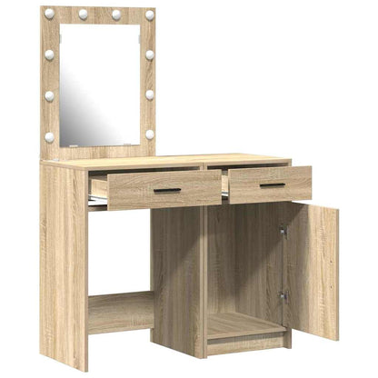 vidaXL Dressing Table 2 pcs Brown 50 x 41 x 135 cm Engineered Wood