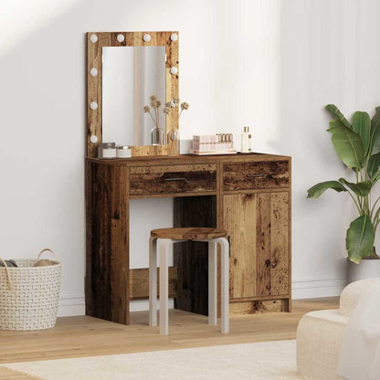vidaXL Dressing Table 2 pcs Brown 50 x 41 x 135 cm Engineered Wood