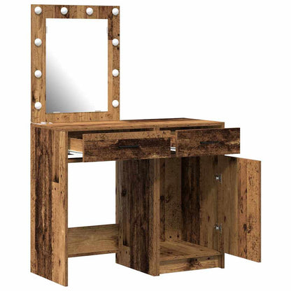 vidaXL Dressing Table 2 pcs Brown 50 x 41 x 135 cm Engineered Wood