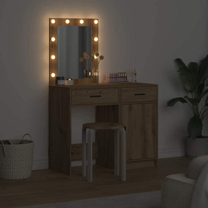 vidaXL Dressing Table 2 pcs Brown 50 x 41 x 135 cm Engineered Wood