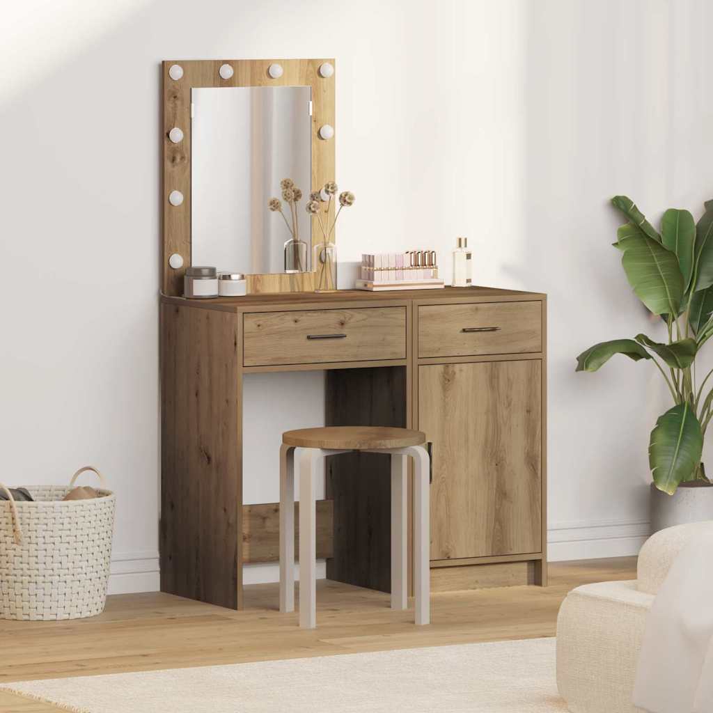 vidaXL Dressing Table 2 pcs Brown 50 x 41 x 135 cm Engineered Wood