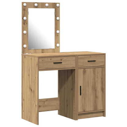 vidaXL Dressing Table 2 pcs Brown 50 x 41 x 135 cm Engineered Wood