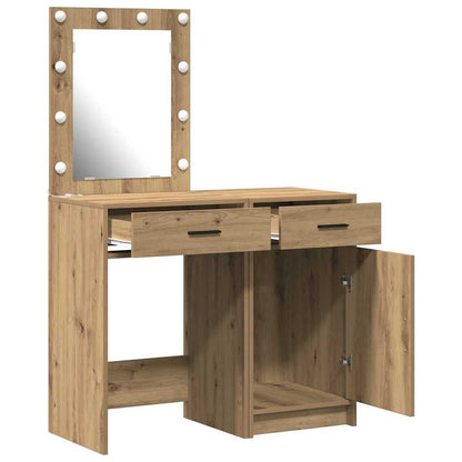 vidaXL Dressing Table 2 pcs Brown 50 x 41 x 135 cm Engineered Wood