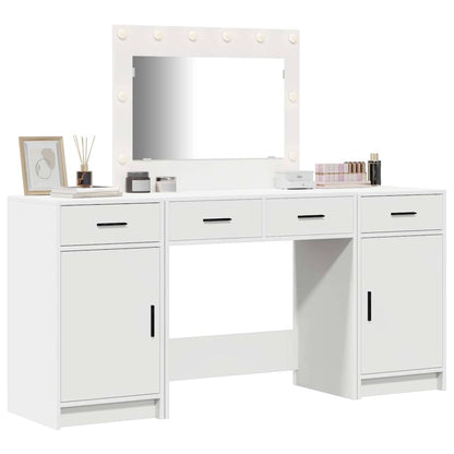 vidaXL Dressing Table 3 pcs White 78.5 x 41 x 135 cm Engineered Wood