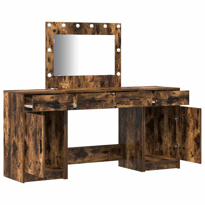 vidaXL Dressing Table 3 pcs Brown 78.5 x 41 x 135 cm Engineered Wood