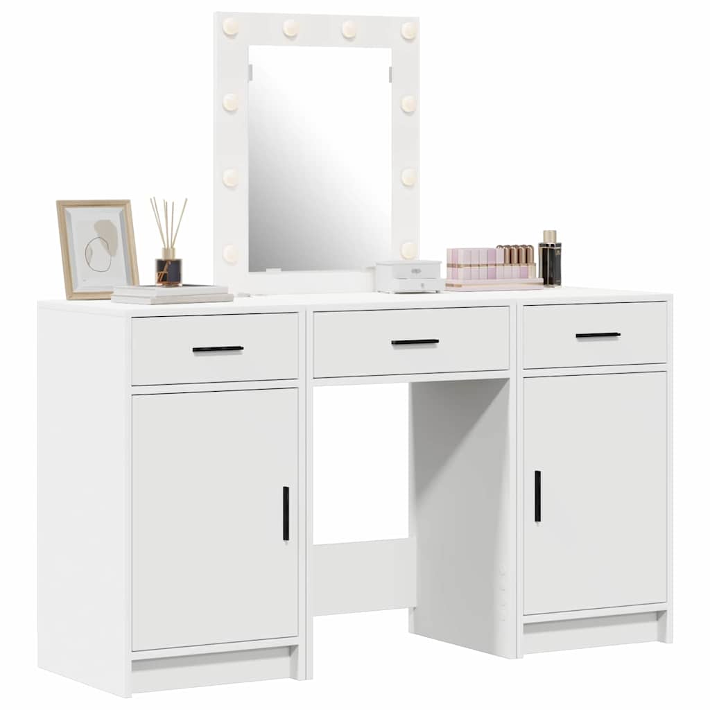 vidaXL Dressing Table White 50 x 41 x 135 cm Engineered Wood