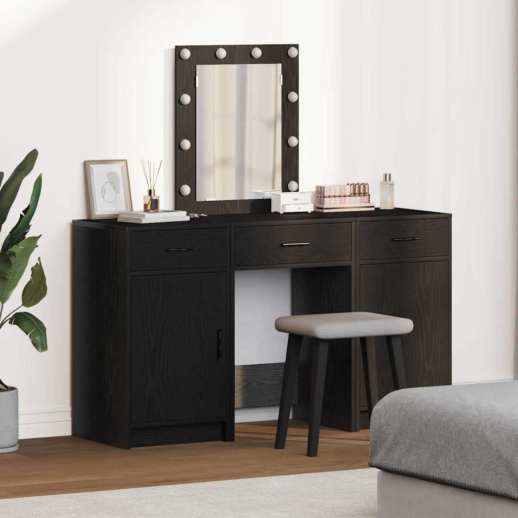 vidaXL Dressing Table Black 50 x 41 x 135 cm Engineered Wood