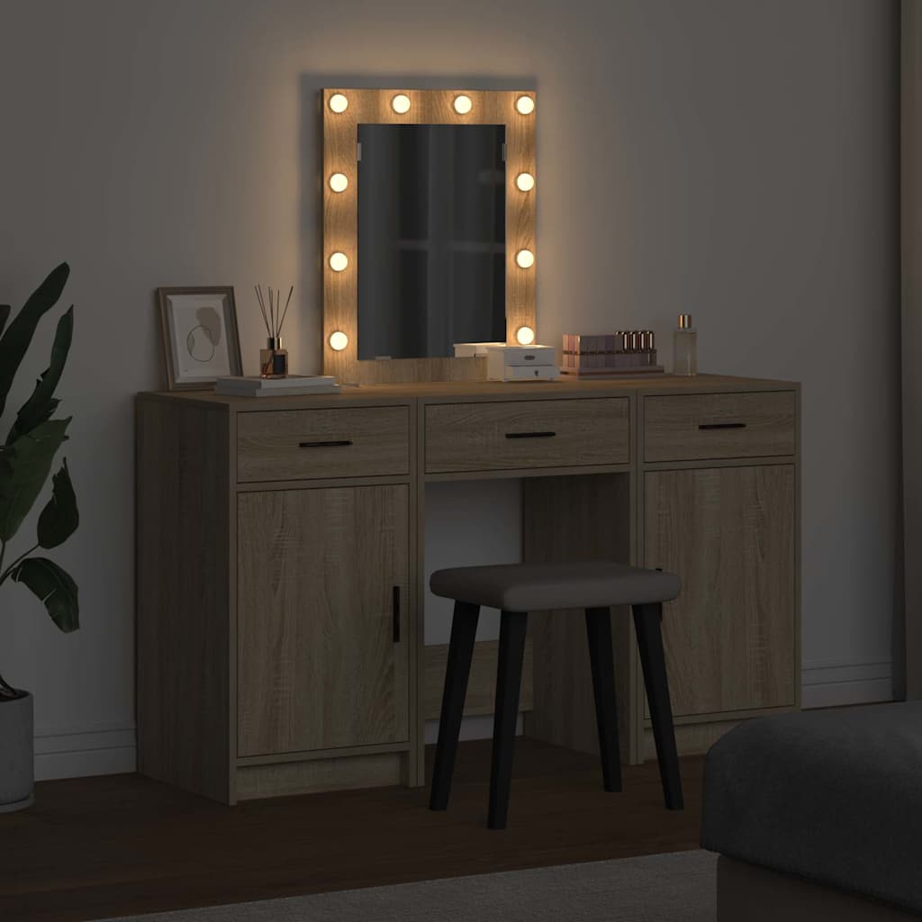vidaXL Dressing Table Brown 50 x 41 x 135 cm Engineered Wood