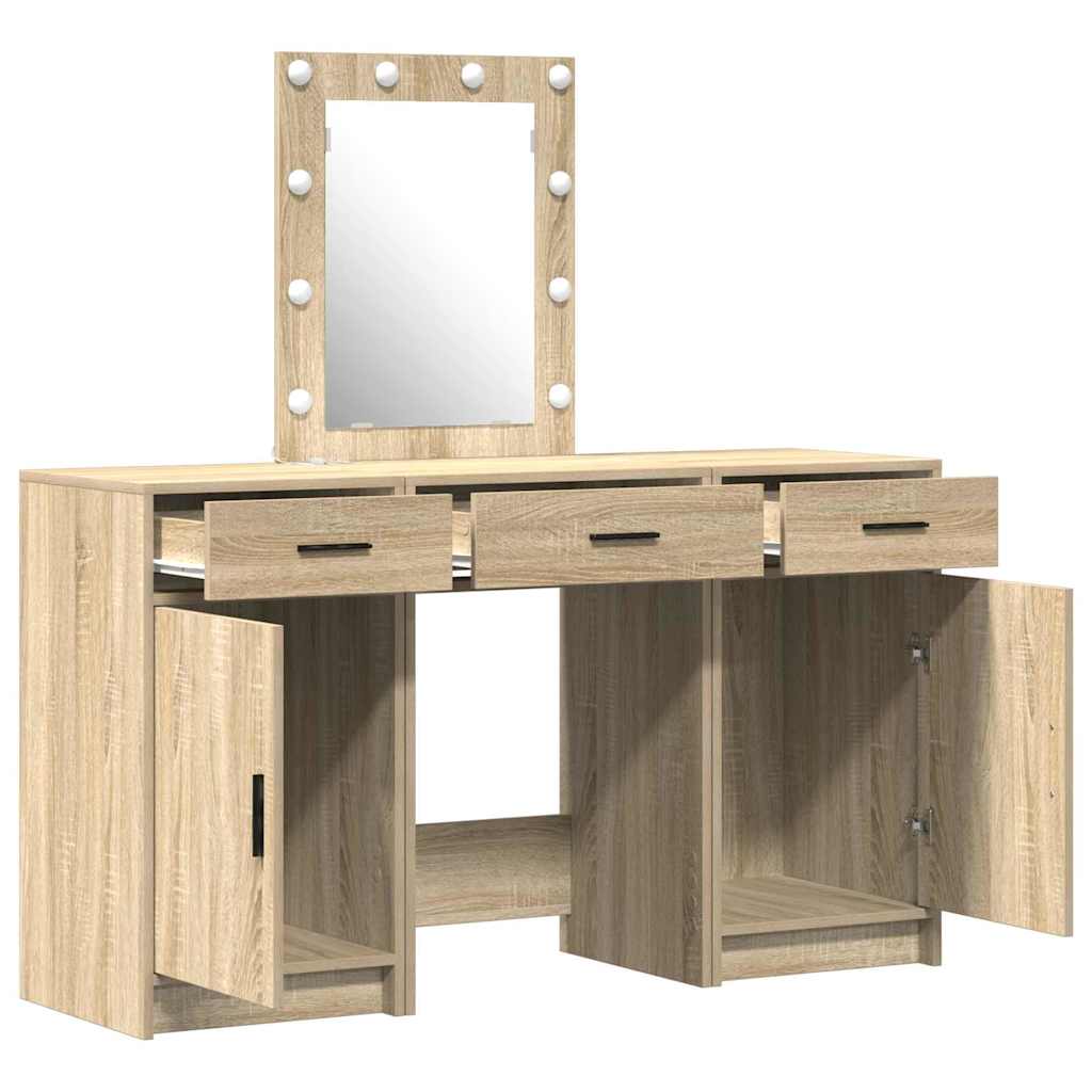 vidaXL Dressing Table Brown 50 x 41 x 135 cm Engineered Wood