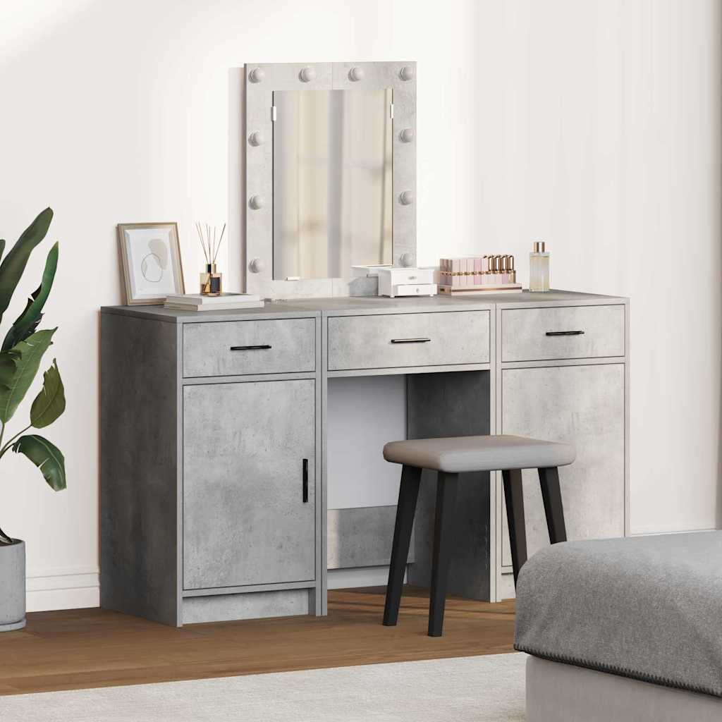 vidaXL Dressing Table Grey 50 x 41 x 135 cm Engineered Wood