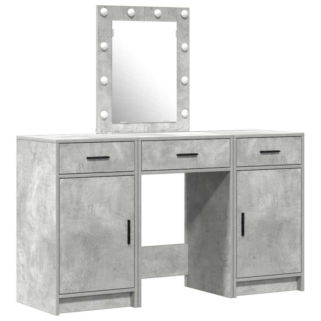 vidaXL Dressing Table Grey 50 x 41 x 135 cm Engineered Wood