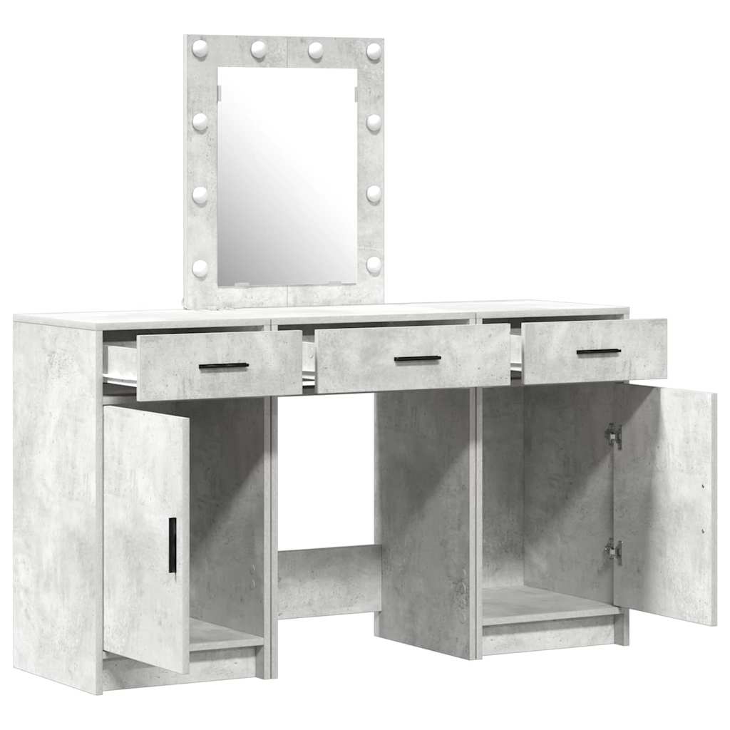 vidaXL Dressing Table Grey 50 x 41 x 135 cm Engineered Wood