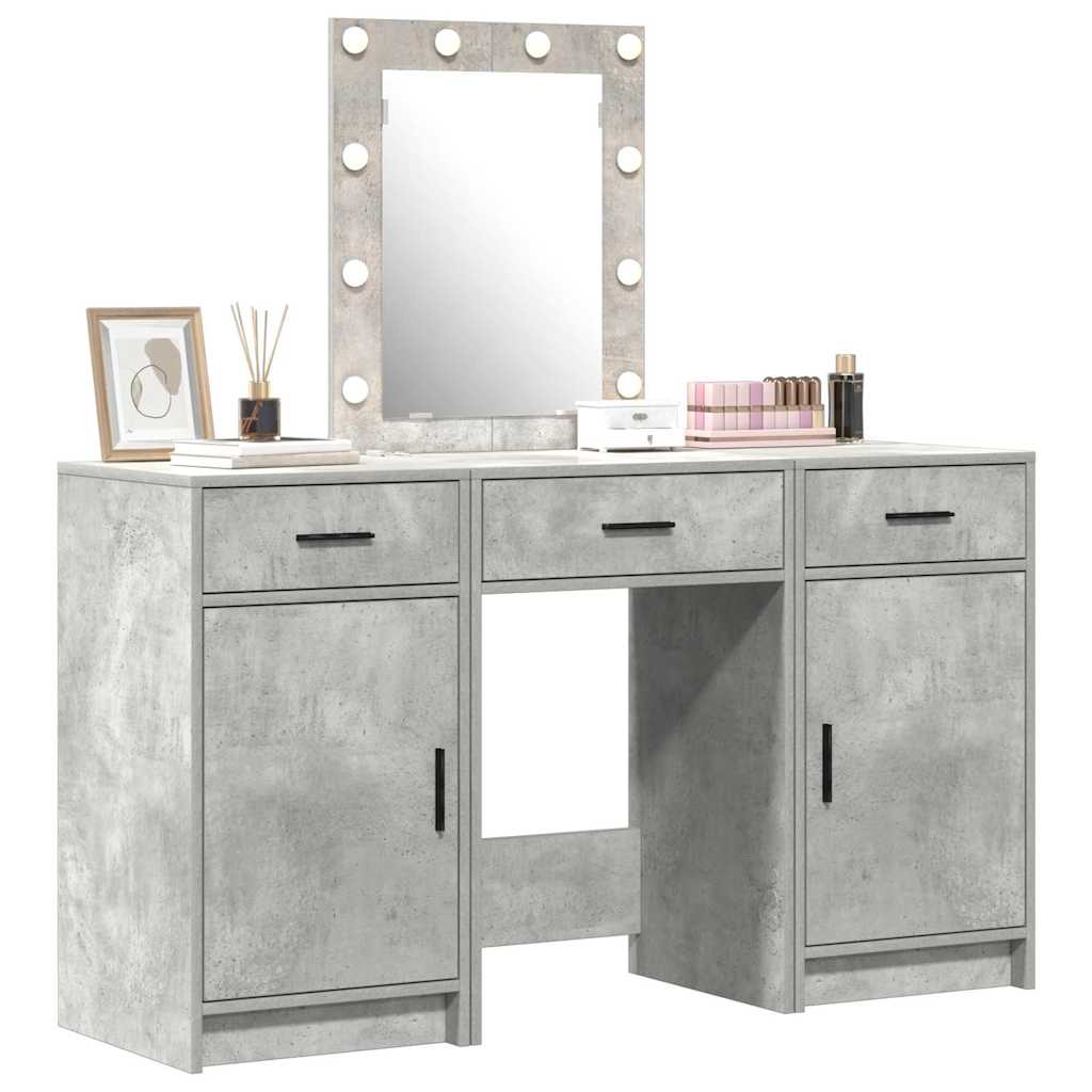 vidaXL Dressing Table Grey 50 x 41 x 135 cm Engineered Wood