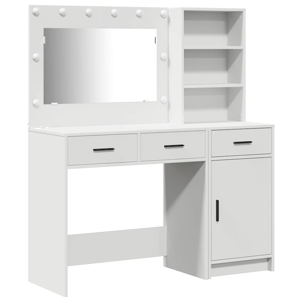 vidaXL Dressing Table 2 pcs White 78.5 x 41 x 135 cm Engineered Wood