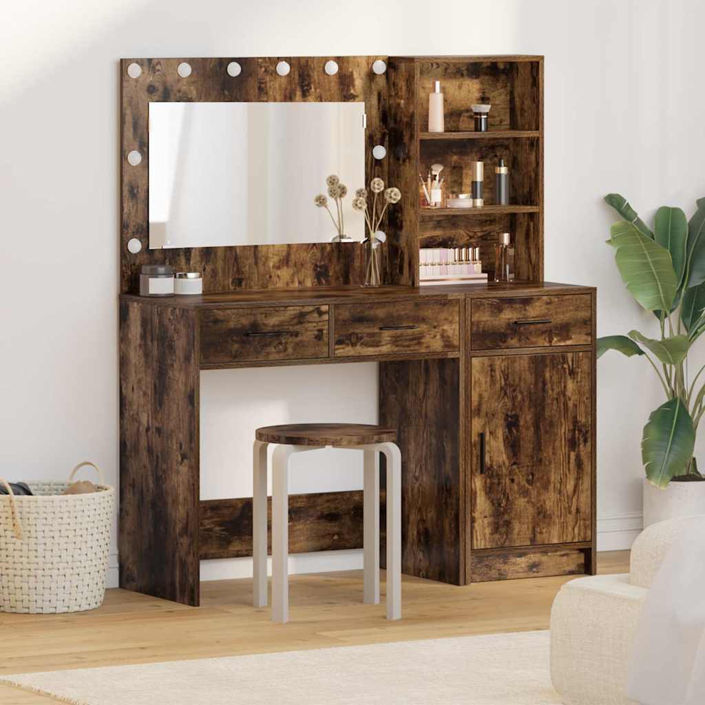 vidaXL Dressing Table 2 pcs Brown 78.5 x 41 x 135 cm Engineered Wood