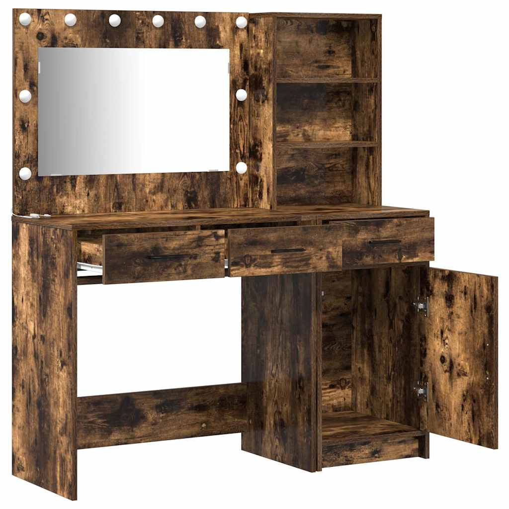 vidaXL Dressing Table 2 pcs Brown 78.5 x 41 x 135 cm Engineered Wood