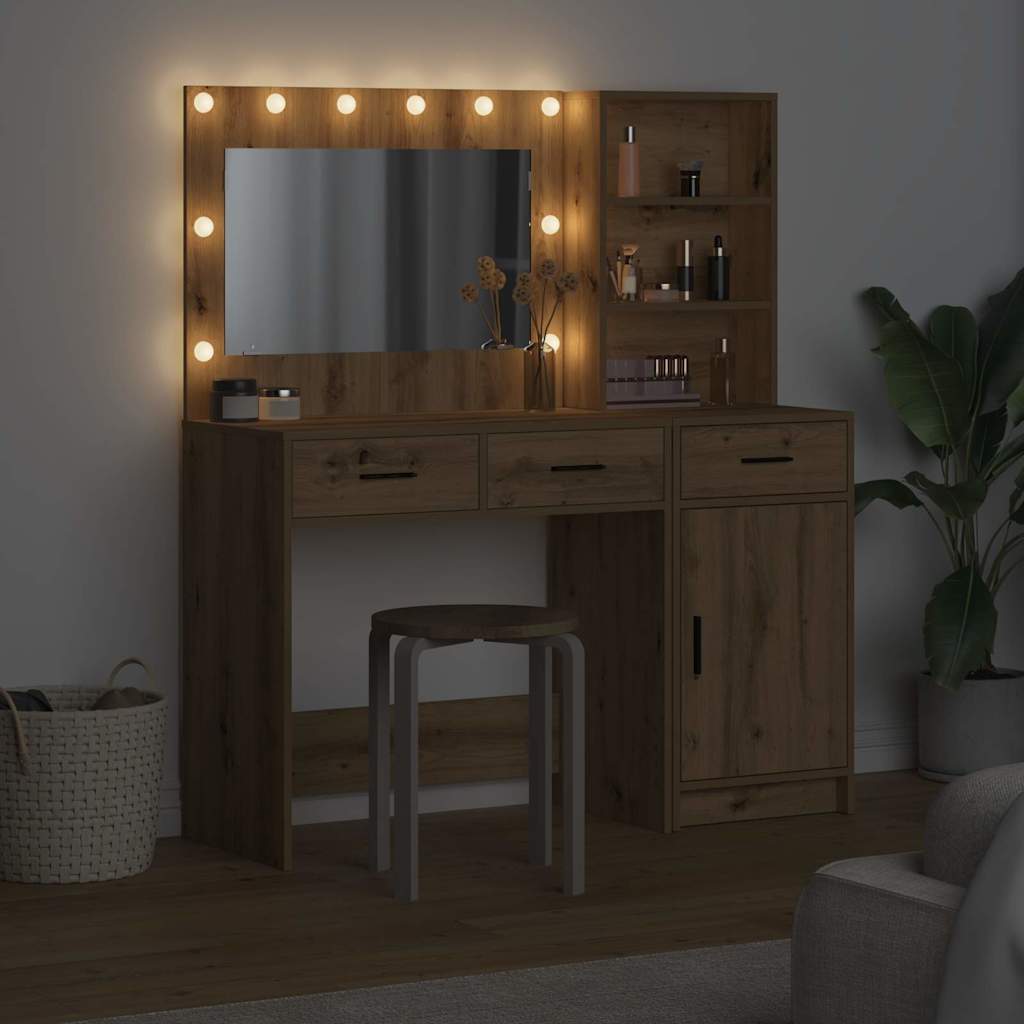 vidaXL Dressing Table 2 pcs Brown 78.5 x 41 x 135 cm Engineered Wood
