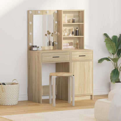 vidaXL Dressing Table Set 2 pcs Sonoma Oak Engineered Wood