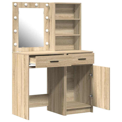 vidaXL Dressing Table Set 2 pcs Sonoma Oak Engineered Wood