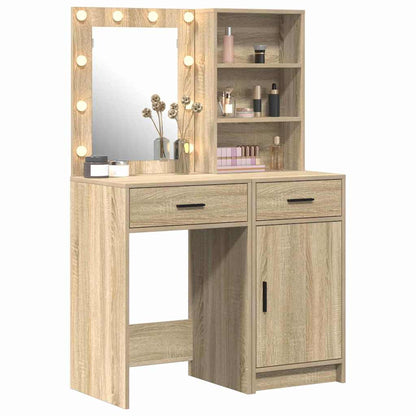vidaXL Dressing Table Set 2 pcs Sonoma Oak Engineered Wood