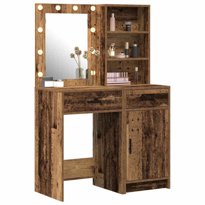 vidaXL Dressing Table Set 2 pcs Old Wood Engineered Wood