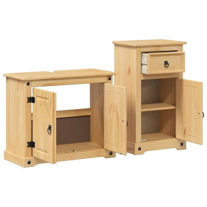 vidaXL 2 Piece Bathroom Furniture Set "Corona" Solid Wood Pine