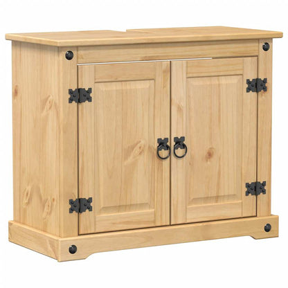 vidaXL 2 Piece Bathroom Furniture Set Corona Solid Wood Pine
