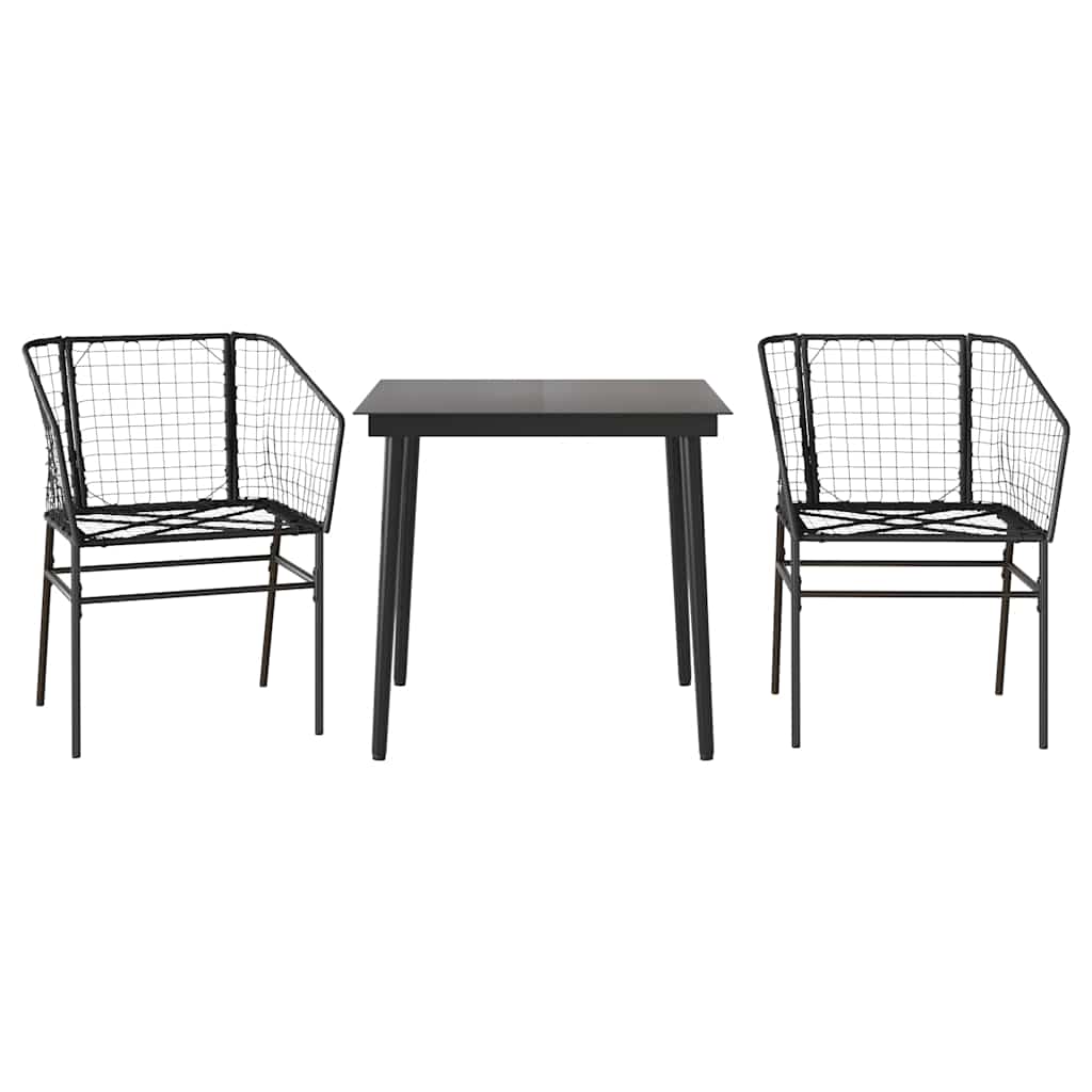 vidaXL Garden Dining Set | Black
