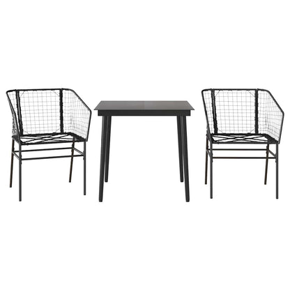 vidaXL Garden Dining Set | Black