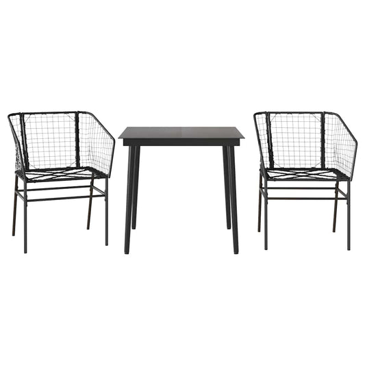 vidaXL Garden Dining Set | Black