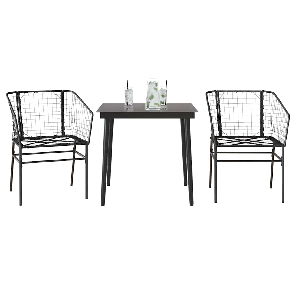 vidaXL Garden Dining Set | Black