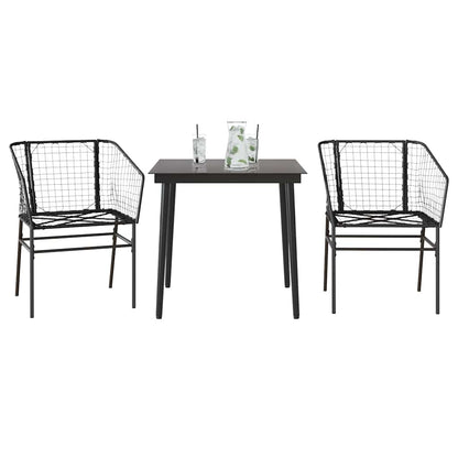 vidaXL Garden Dining Set | Black