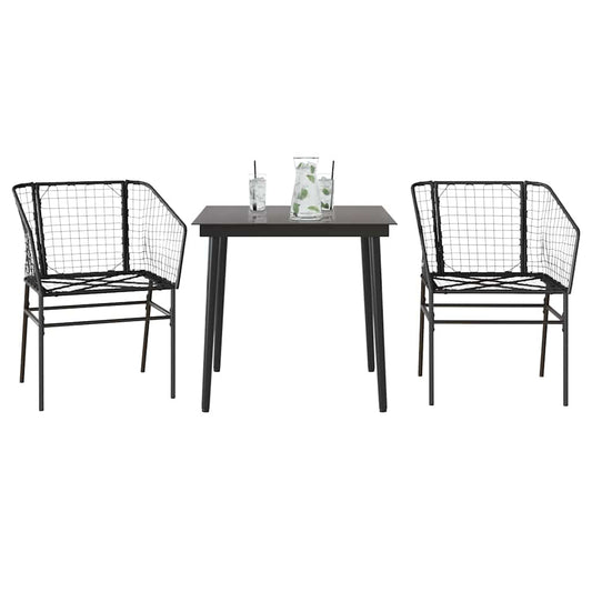 vidaXL Garden Dining Set | Black
