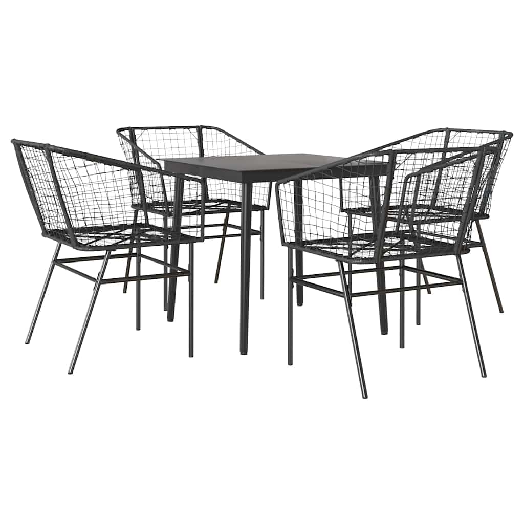 vidaXL Garden Dining Set | Black