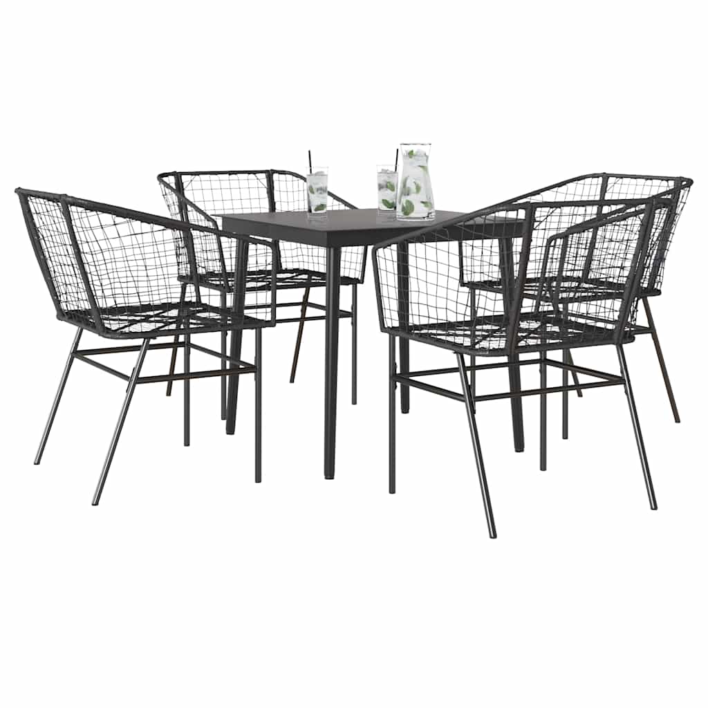 vidaXL Garden Dining Set | Black