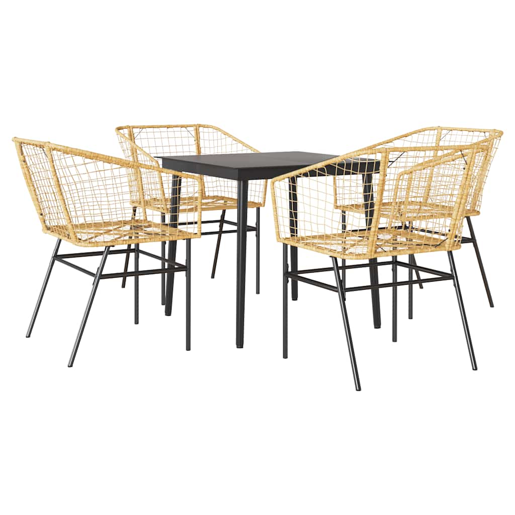 vidaXL Garden Dining Set | Black, Brown