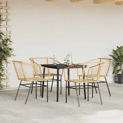 vidaXL Garden Dining Set | Black, Brown